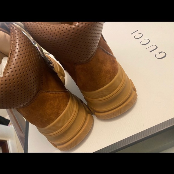 GUCCI FLASHTREK LEATHER BOOTS 100% Authentic MEN /WOMEN : mens 7 so womens 8.5 - Picture 2 of 7